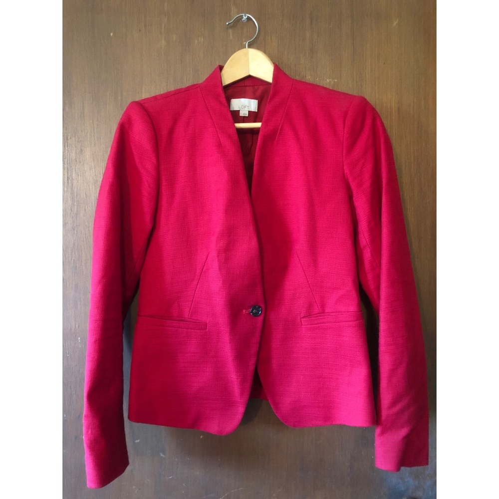 Ann Taylor LOFT Red Blazer